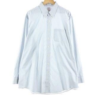 ブルックスブラザース(Brooks Brothers)の古着 ブルックスブラザーズ Brooks Brothers 346 長袖 ボタンダウンストライプシャツ メンズXXL /eaa351046(シャツ)