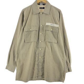 ノーティカ(NAUTICA)の古着 90年代 ノーティカ NAUTICA Est.1818 長袖 サファリシャツ メンズXL ヴィンテージ /eaa352362(シャツ)