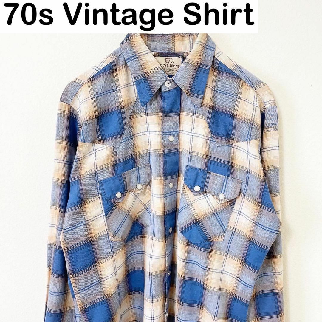 チェックシャツ 70s