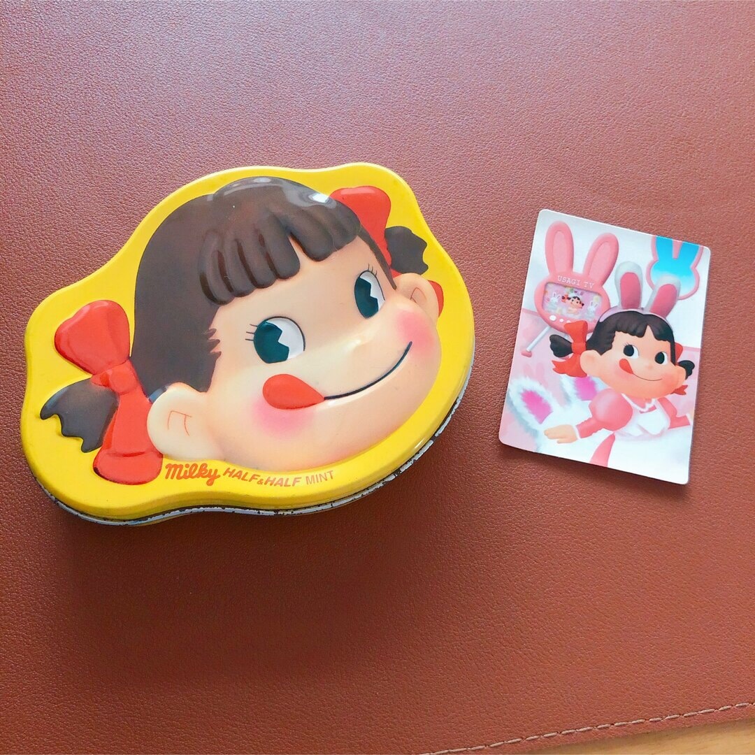 大昔のペコちゃん缶ケースおもちゃ/ぬいぐるみ