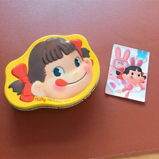 フジヤ(不二家)の当時品！ペコちゃん缶ケース(レア)(キャラクターグッズ)