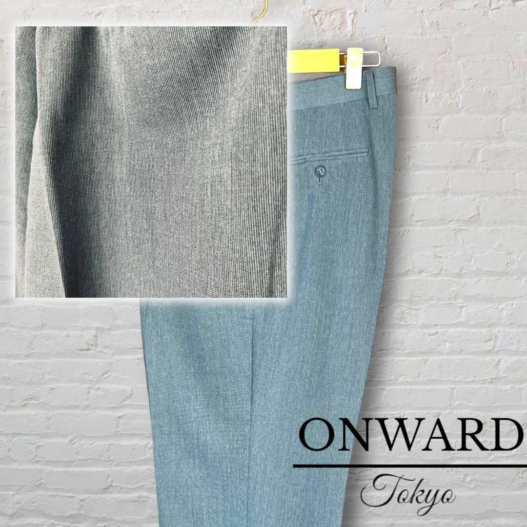 ONWARD J BRIDGE(オンワードジェイブリッジ)の【オンワード】スラックス ウールパンツ ウール混 L グレー センタープレス メンズのパンツ(スラックス)の商品写真