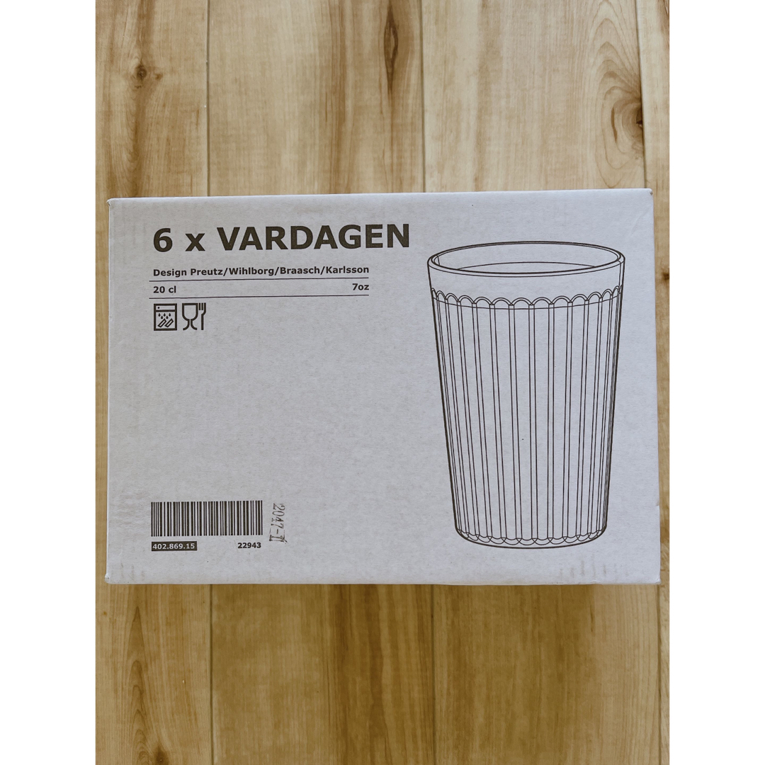 IKEA(イケア)のVARDAGEN グラス　6個 インテリア/住まい/日用品のキッチン/食器(グラス/カップ)の商品写真