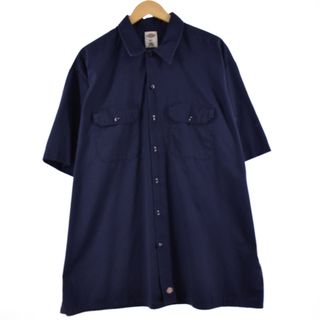 ディッキーズ(Dickies)の古着 ディッキーズ Dickies 半袖 ワークシャツ メンズXXL /eaa351545(シャツ)