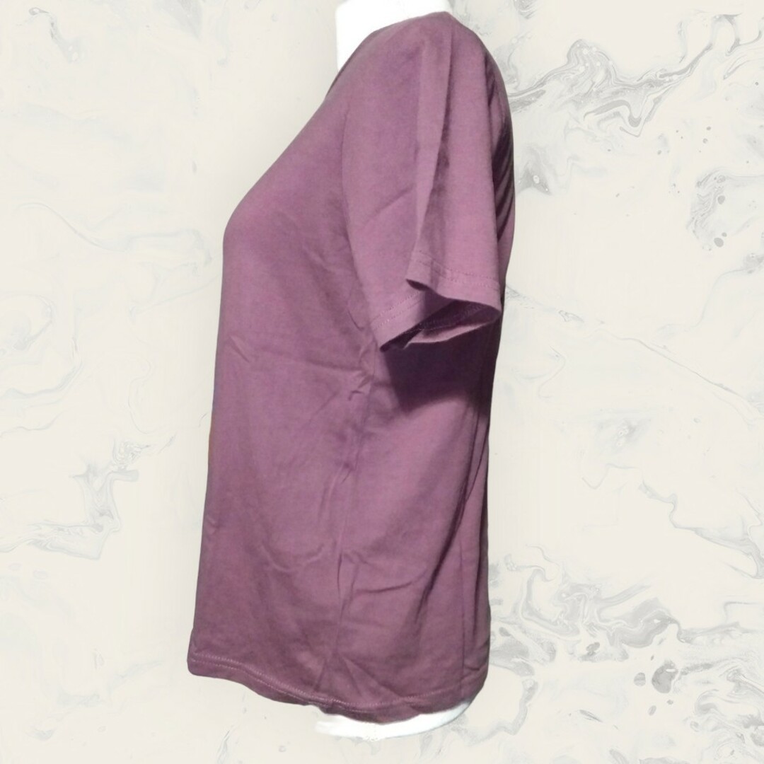 GRL(グレイル)の32 GRL くすんだ紫 Tシャツ ロゴ シンプル 綿100% 使いやすい レディースのトップス(Tシャツ(半袖/袖なし))の商品写真