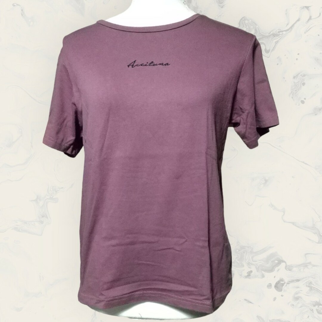 GRL(グレイル)の32 GRL くすんだ紫 Tシャツ ロゴ シンプル 綿100% 使いやすい レディースのトップス(Tシャツ(半袖/袖なし))の商品写真