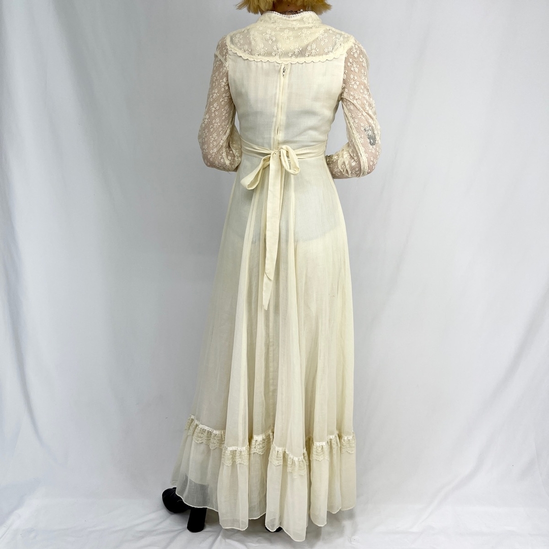 GUNNE SAX - 古着 70年代 ガンネサックス GUNNE SAX マキシ丈 長袖