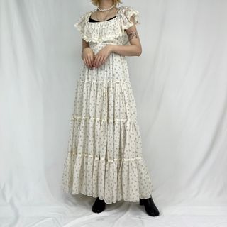 60s GUNNE SAX ガンネサックス　チロリアン刺繍　マキシ丈ワンピース