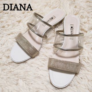 ダイアナ(DIANA)のDIANA　ダイアナ　クリアミュールサンダル　サンダル　オープントゥ　フラット(サンダル)