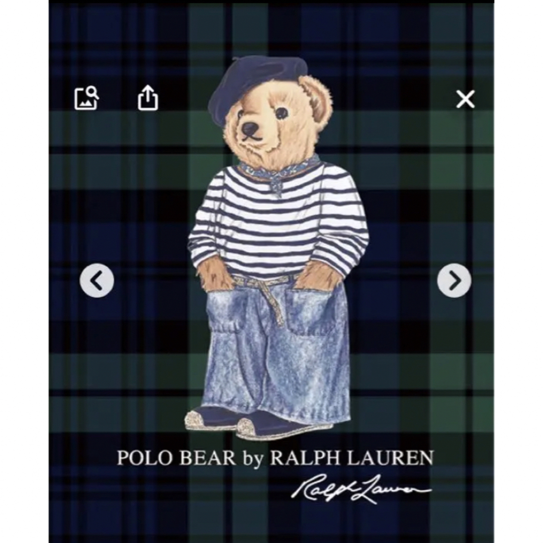 POLO RALPH LAUREN(ポロラルフローレン)の完売品⭐︎チェック柄 ラルフローレン  ポロベア レインバッグ エコバッグ レディースのバッグ(エコバッグ)の商品写真