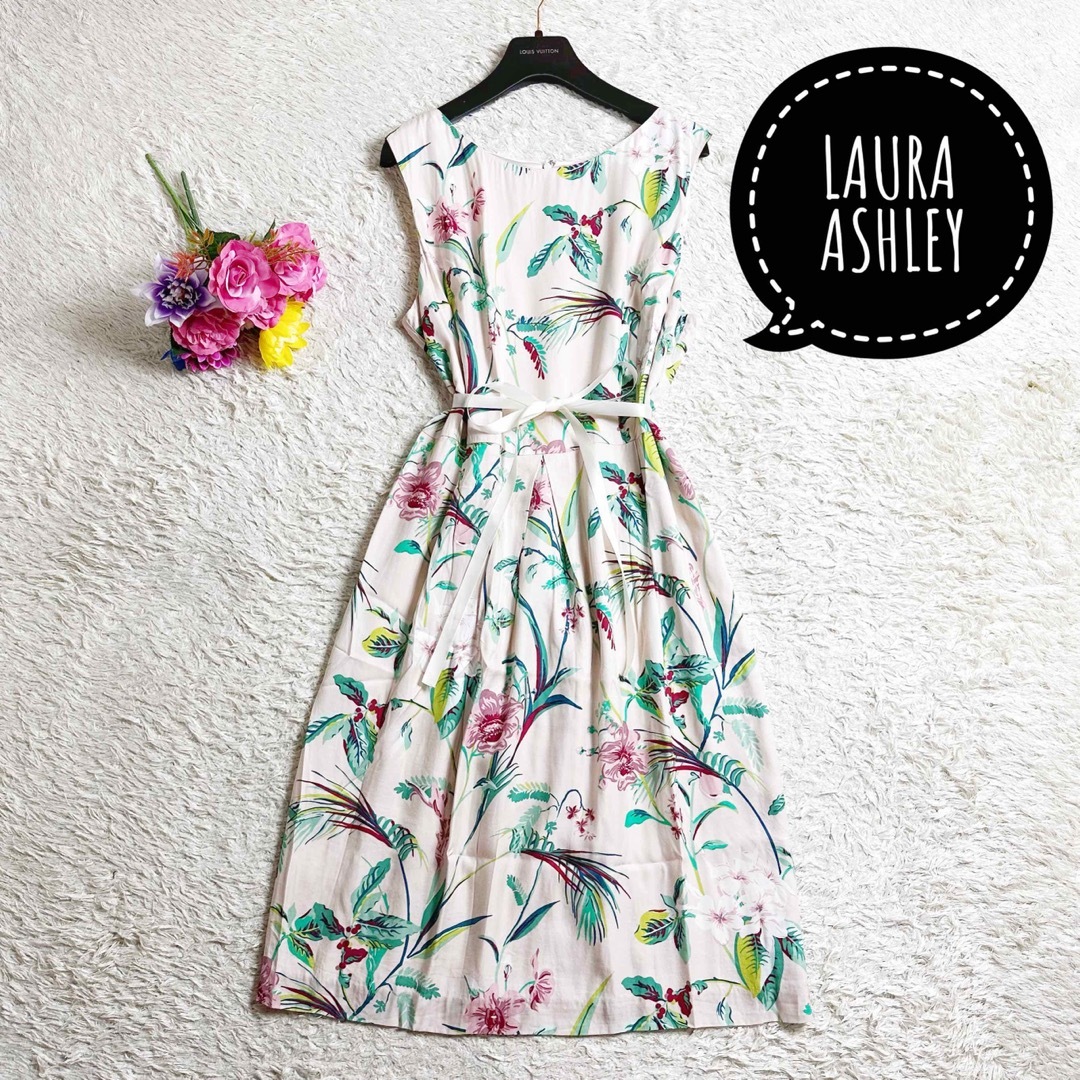 LAURA ASHLEY カシュクール ワンピース 花柄 大きいサイズ 13