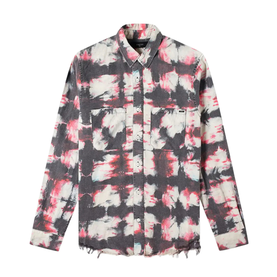 Amiri Tie Dye Loose Fit Plaid Shirt アミリ-
