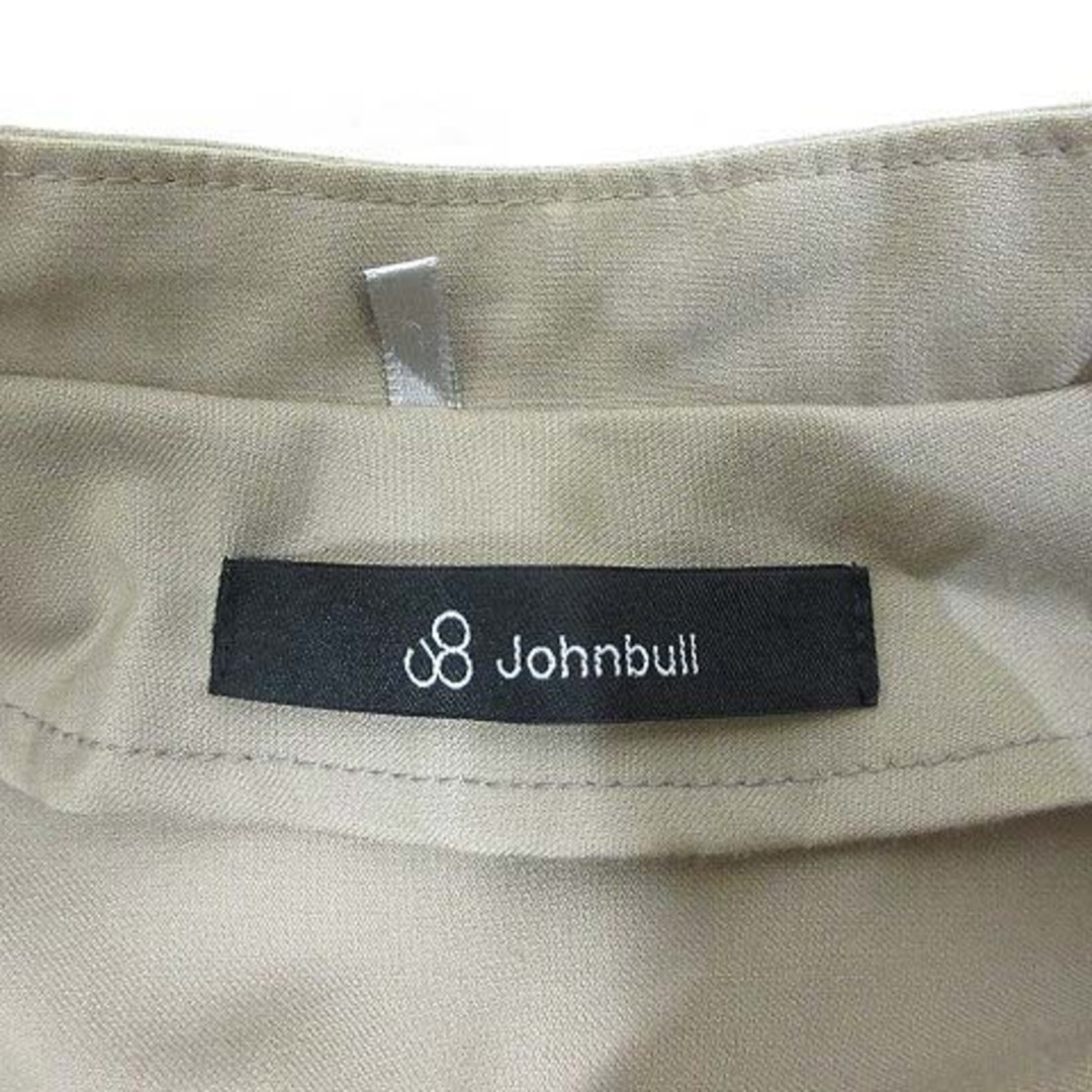 JOHNBULL(ジョンブル)のジョンブル 美品 半袖 オールインワン サロペット S ベージュ 袖シフォン レディースのパンツ(サロペット/オーバーオール)の商品写真