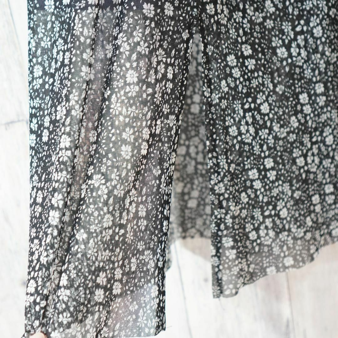 Kastane(カスタネ)のKastane チュール花柄ギャザースカート 黒M レディースのスカート(ロングスカート)の商品写真