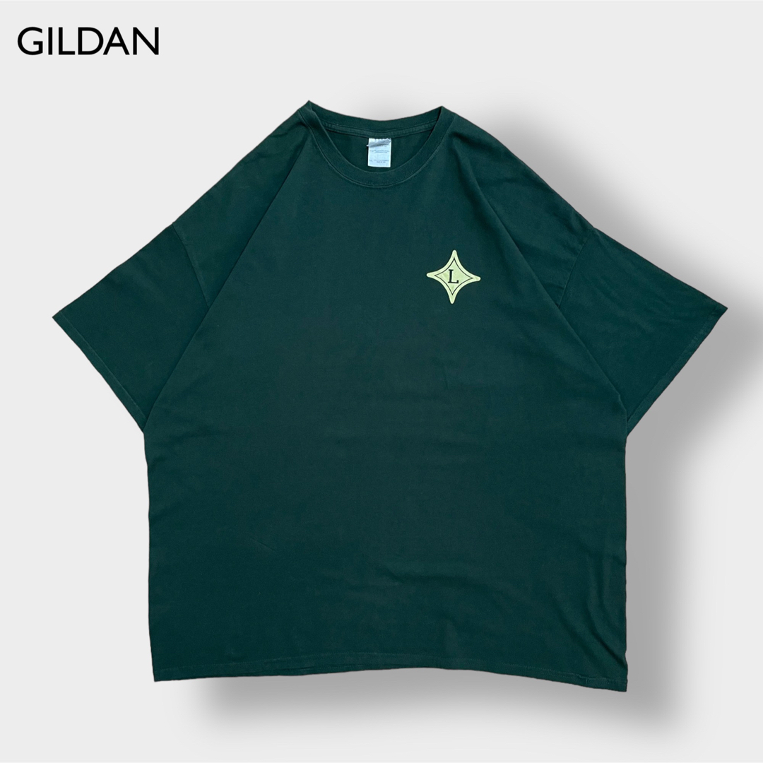 GILDAN - 【GILDAN】ワンポイント ロゴ Tシャツ 3XL ビッグサイズ 深緑