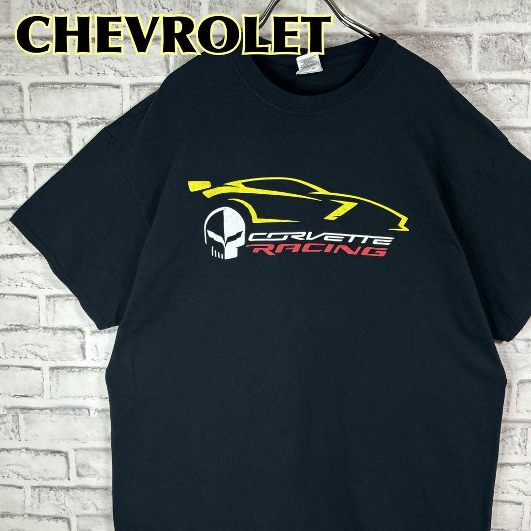 GILDAN(ギルタン)のChevrolet シボレー コルベット レーシング 車 Tシャツ 半袖 輸入品 メンズのトップス(Tシャツ/カットソー(半袖/袖なし))の商品写真