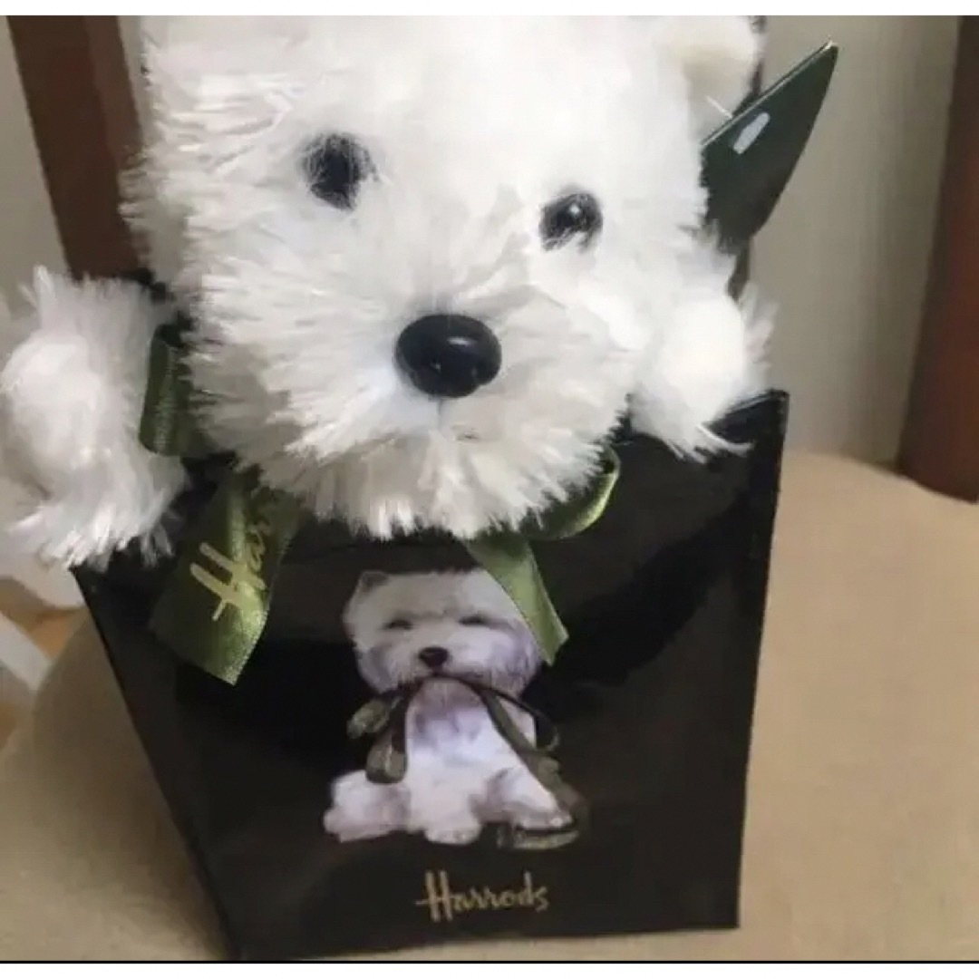 Harrods(ハロッズ)のハロッズ ウェスティ☆ぬいぐるみ♡ミニトートバッグ付き　新品タグ付き　送料込 レディースのバッグ(トートバッグ)の商品写真