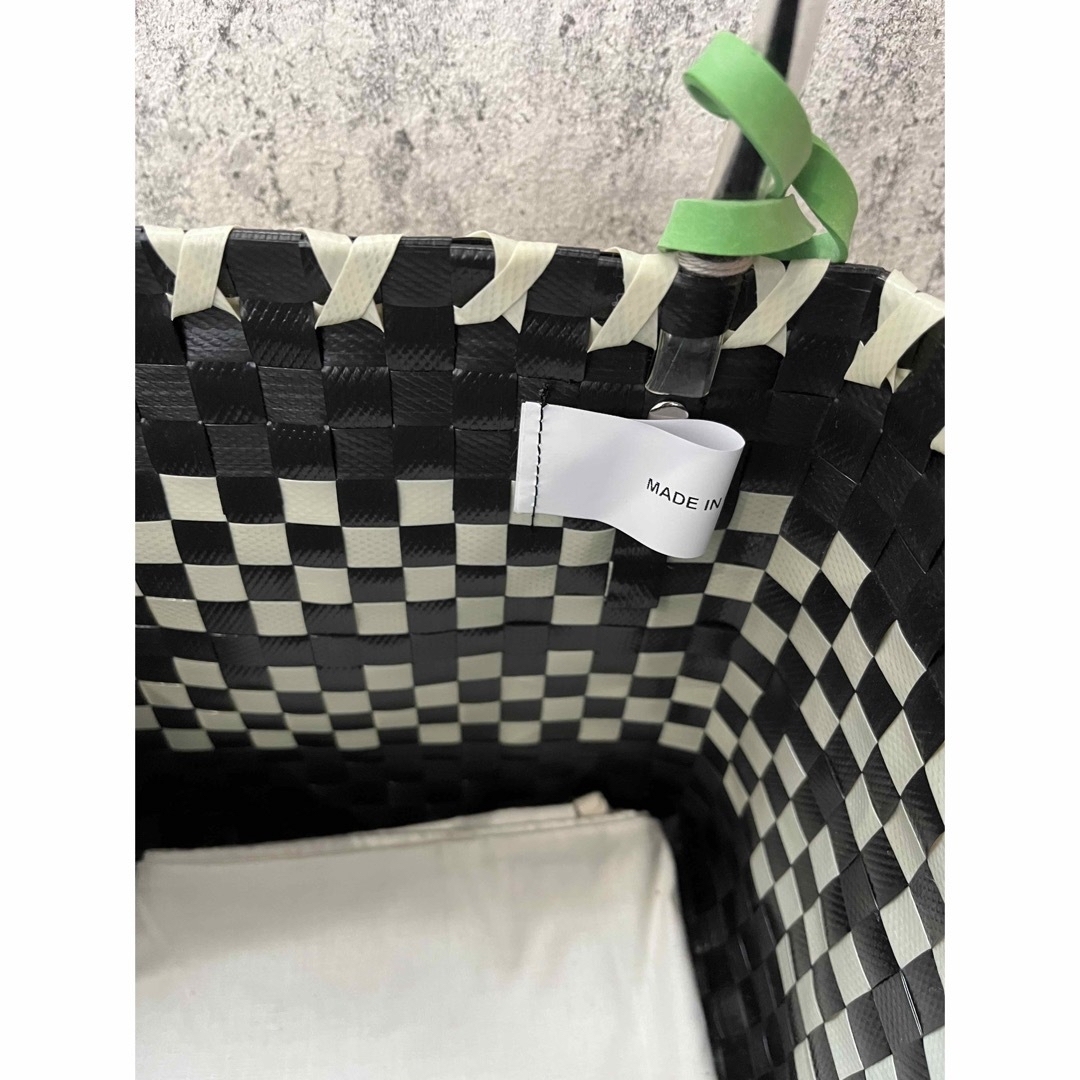 新品⭐︎ マルニマーケット ステンシルバック 黒 かごバッグ 新品⭐︎ マルニマーケット ステンシルバック 黒 かごバッグ
