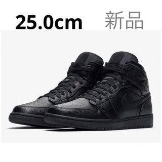 ジョーダン(Jordan Brand（NIKE）)のNIKE AIR JORDAN 1 MID "Triple Black"(スニーカー)