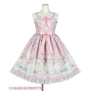 アンジェリックプリティー(Angelic Pretty)のAngelic Pretty うさぎのPicnic Party ピンク(ひざ丈ワンピース)