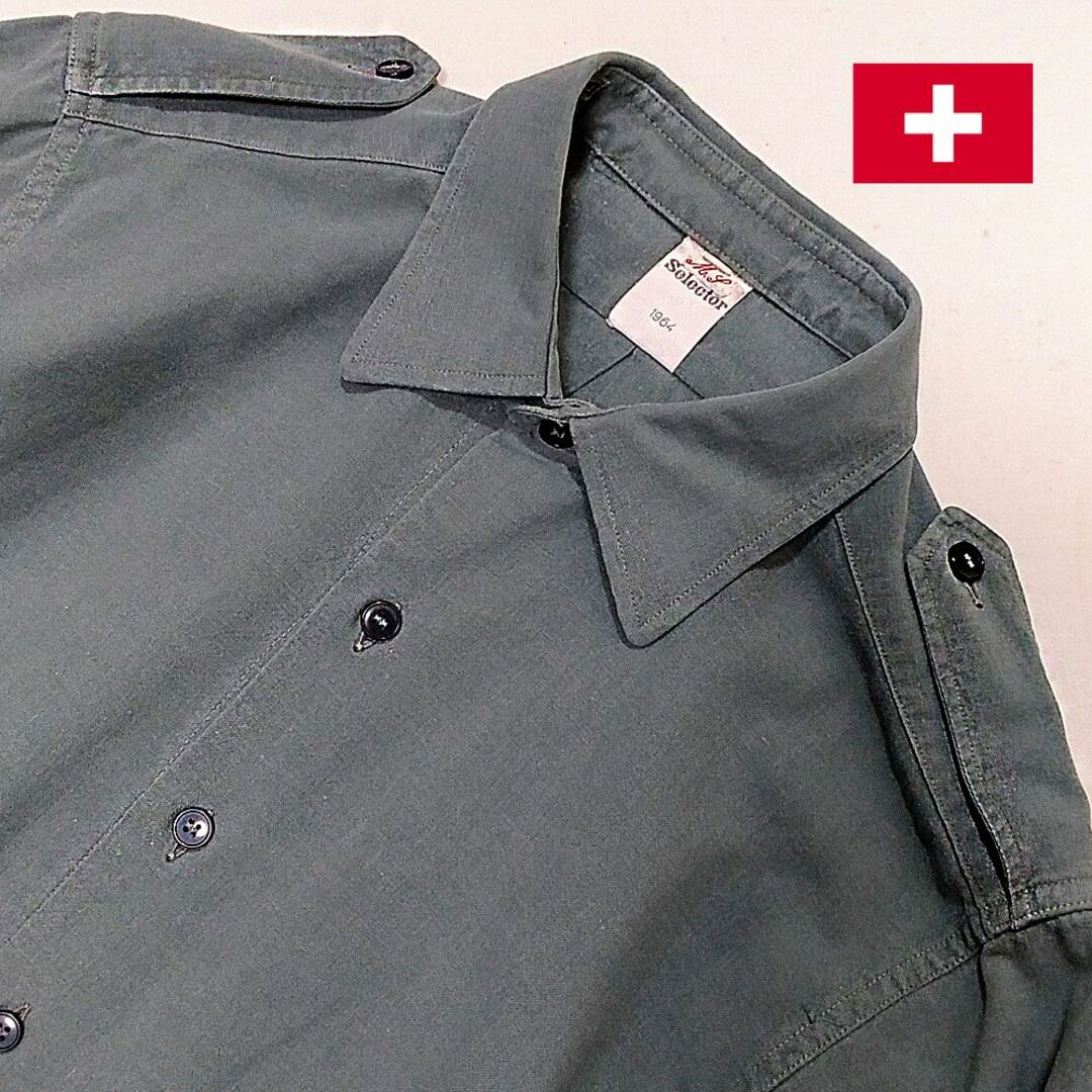 vintage deadstock 1964's スイスミリタリーロングシャツ メンズのトップス(シャツ)の商品写真