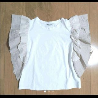 イエナ(IENA)のZARA ダブルフリルトップス(カットソー(半袖/袖なし))