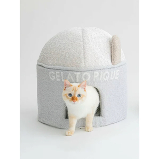ジェラートピケ(gelato pique)の【CAT&DOG】【販路限定商品】ベビモコカップアイス型ハウス(猫)