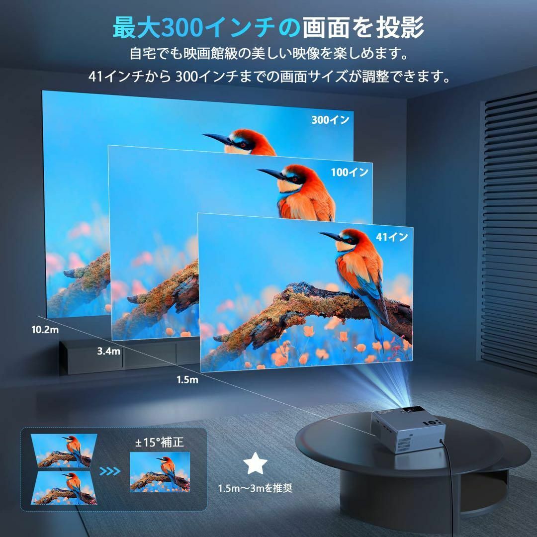 ⭐️大特価　プロジェクター WiFi 小型プロジェクター 4K ホームシアター