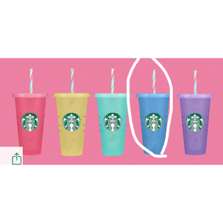 スターバックス(Starbucks)のスターバックス　ミステリーカラーチェンジングリユーザブルカップ  ブルー(タンブラー)