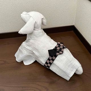 犬服 小型犬 ハンドメイド 浴衣角帯付きL3(ペット服/アクセサリー)