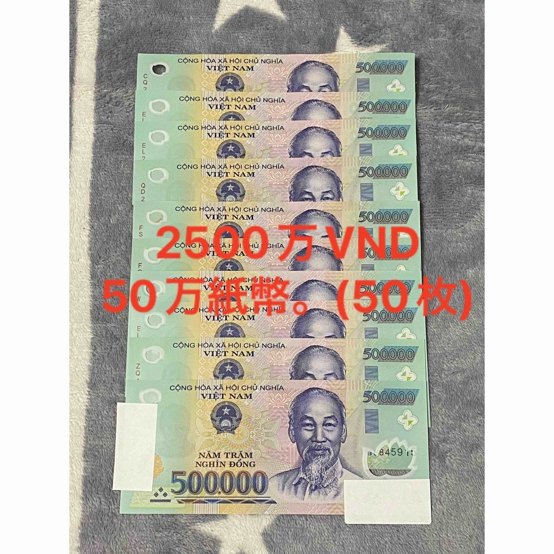 ベトナムの紙幣　50万ドン50枚