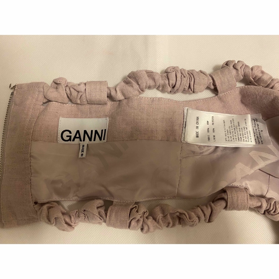 お見舞い GANNI ポリエステル フリルビスチェ | tonky.jp