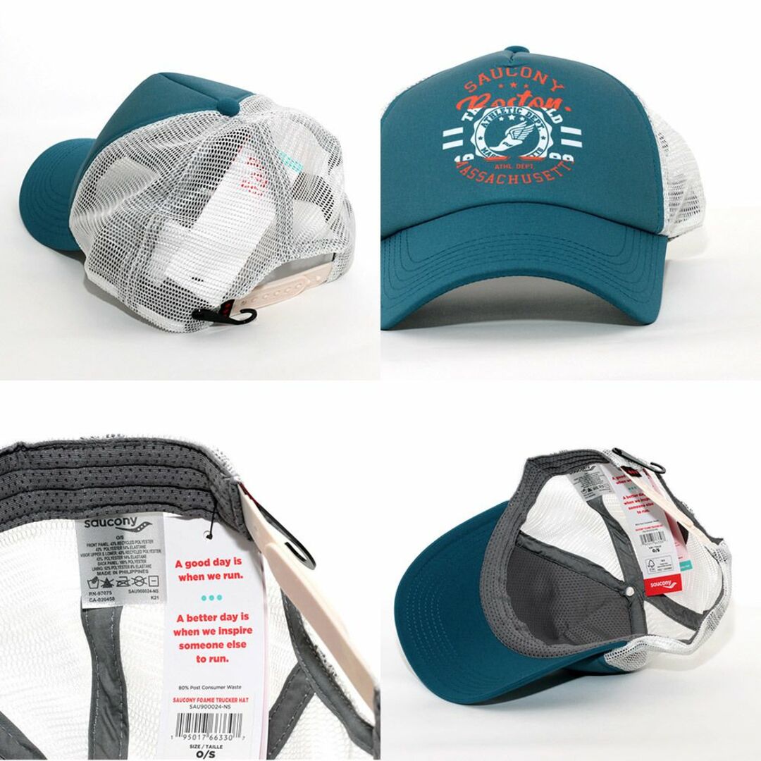 SAUCONY(サッカニー)のメッシュキャップ 帽子 サッカニー ブルー系 1RTYU スポーツ ランニング メンズの帽子(キャップ)の商品写真