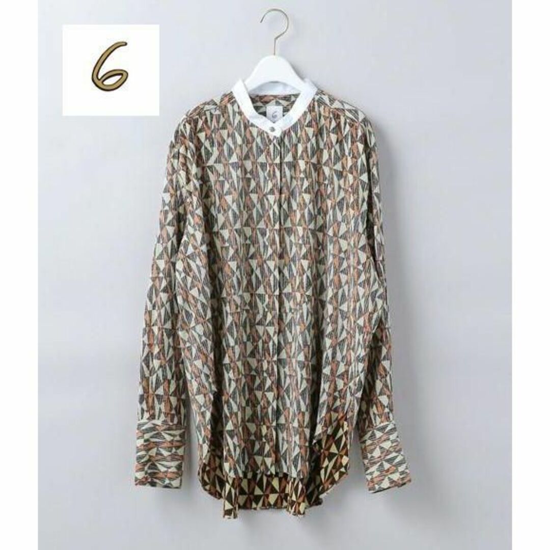 ＜6(ROKU)＞DIAMOND PRINT SHIRT/シャツ