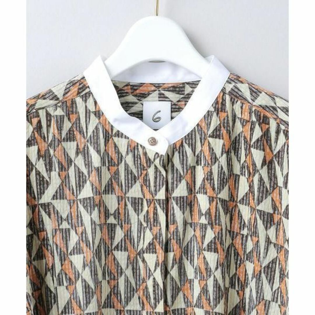 BEAUTY&YOUTH UNITED ARROWS(ビューティアンドユースユナイテッドアローズ)の＜6(ROKU)＞DIAMOND PRINT SHIRT/シャツ レディースのトップス(シャツ/ブラウス(長袖/七分))の商品写真