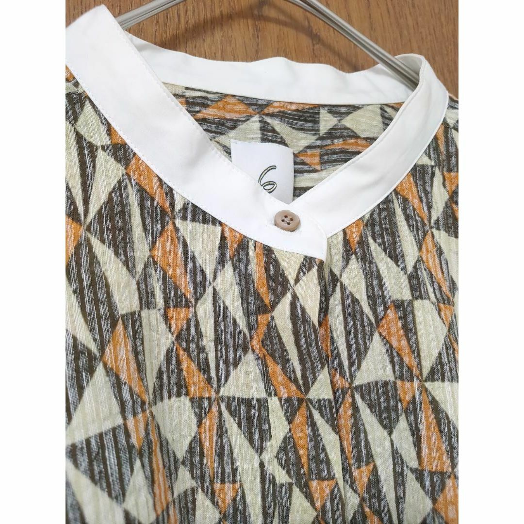 BEAUTY&YOUTH UNITED ARROWS(ビューティアンドユースユナイテッドアローズ)の＜6(ROKU)＞DIAMOND PRINT SHIRT/シャツ レディースのトップス(シャツ/ブラウス(長袖/七分))の商品写真