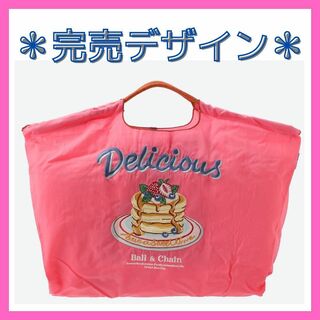 ☆完売デザイン☆刺繍エコバッグ トート　パンケーキ ピンク(エコバッグ)