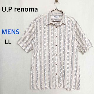 ユーピーレノマ(U.P renoma)のU.P renoma レノマ　シャツ　トップス　柄　ストライプ　LLシャツ(シャツ)