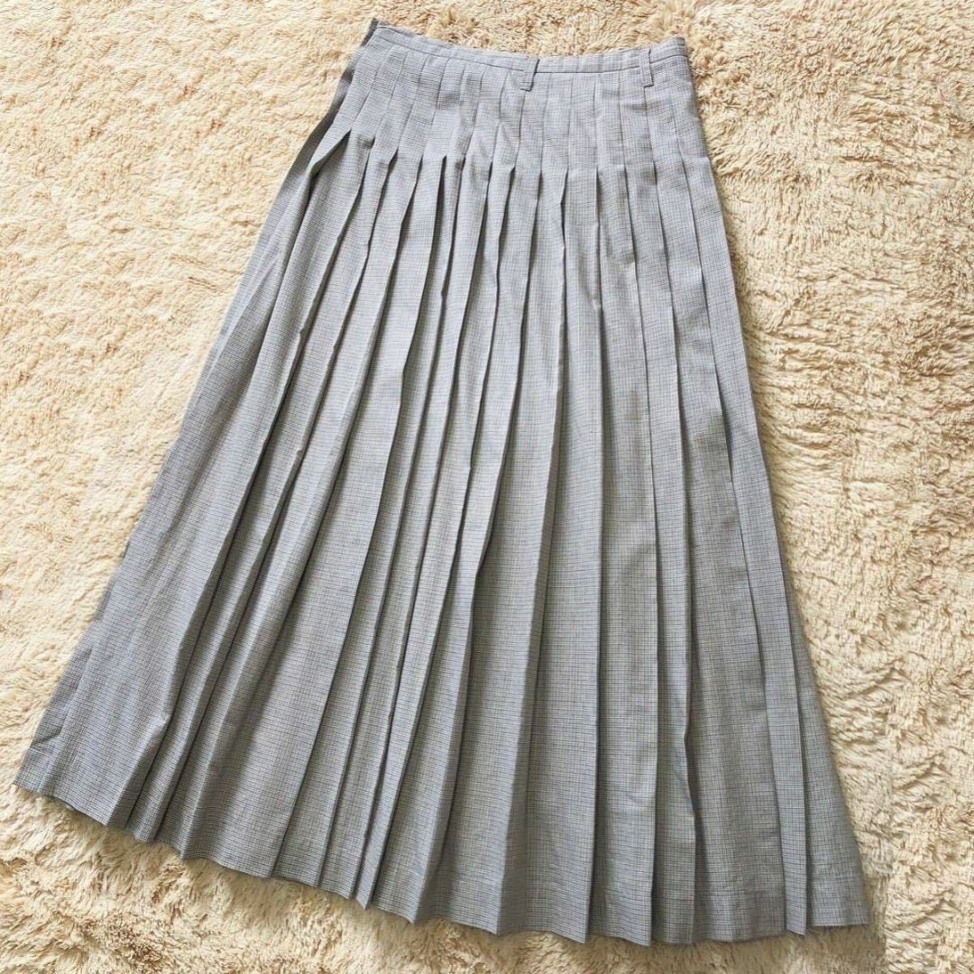 45rpm(フォーティーファイブアールピーエム)の45rpm ロングスカート 巻きスカート チェック プリーツスカート ブラウン レディースのスカート(ロングスカート)の商品写真