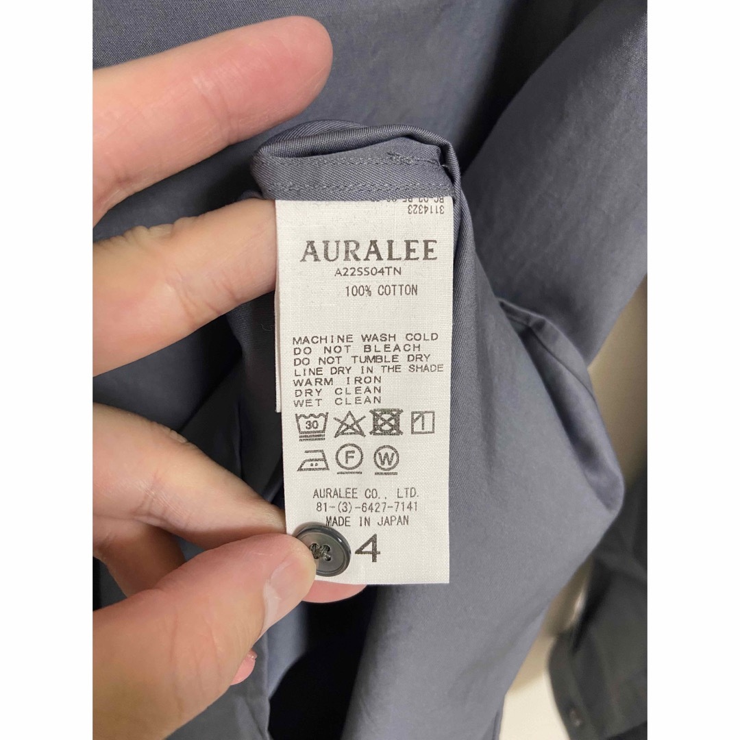 AURALEE - 22SS WASHED FINX TWILL P/O SHIRTS 常田大希 4の通販 by