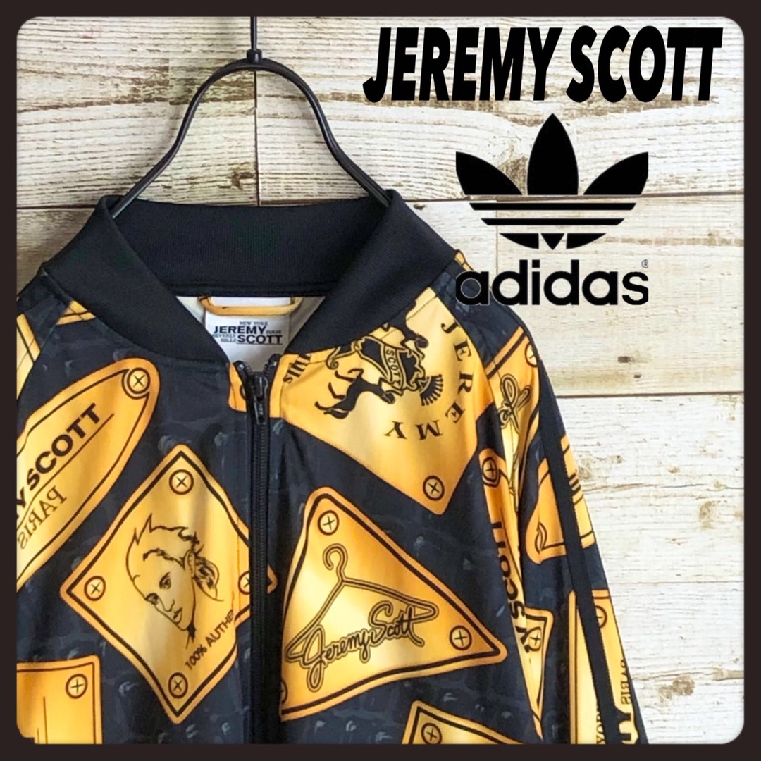 adidas アディダス ジェレミースコット コラボ ジャージ 総柄 3ライン-