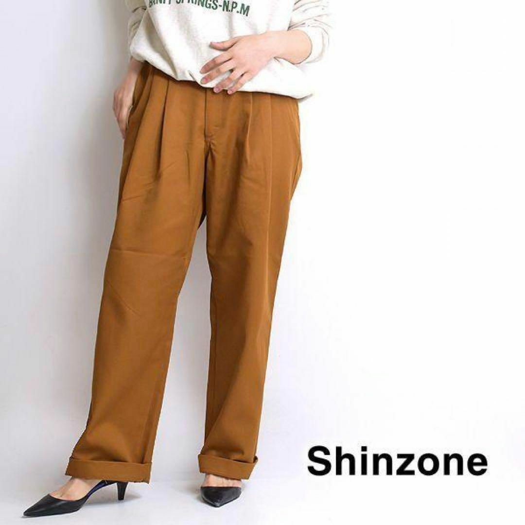 Shinzone(シンゾーン)のタグ付き✨️THE SHINZONEシンゾーン　トムボーイパンツ　ブラウン　32 レディースのパンツ(カジュアルパンツ)の商品写真