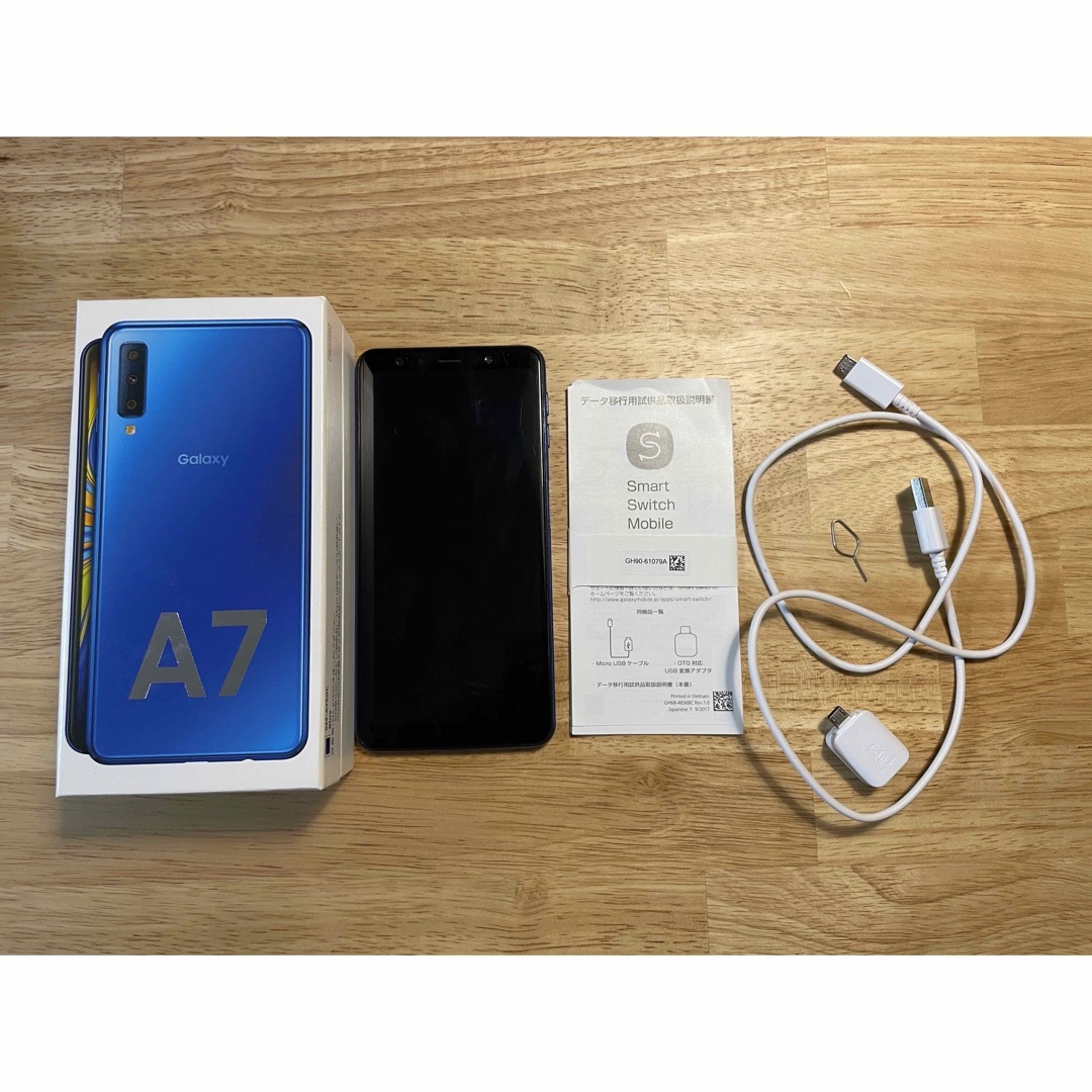 SAMSUNG Galaxy A7 ブルー SM-A750C SIMフリー　本体