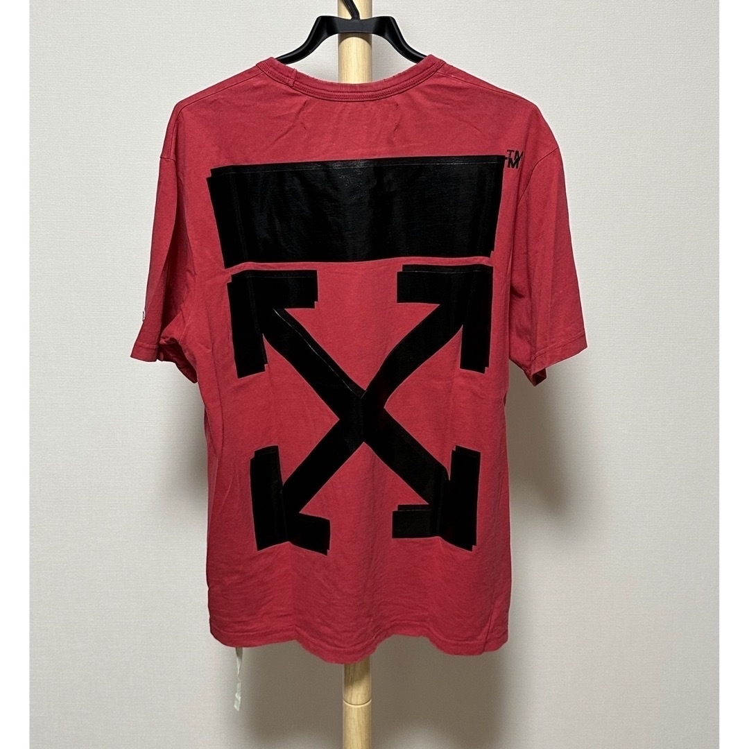 off-white チャンピオンコラボTシャツ☆RED×BLACK☆Mサイズ