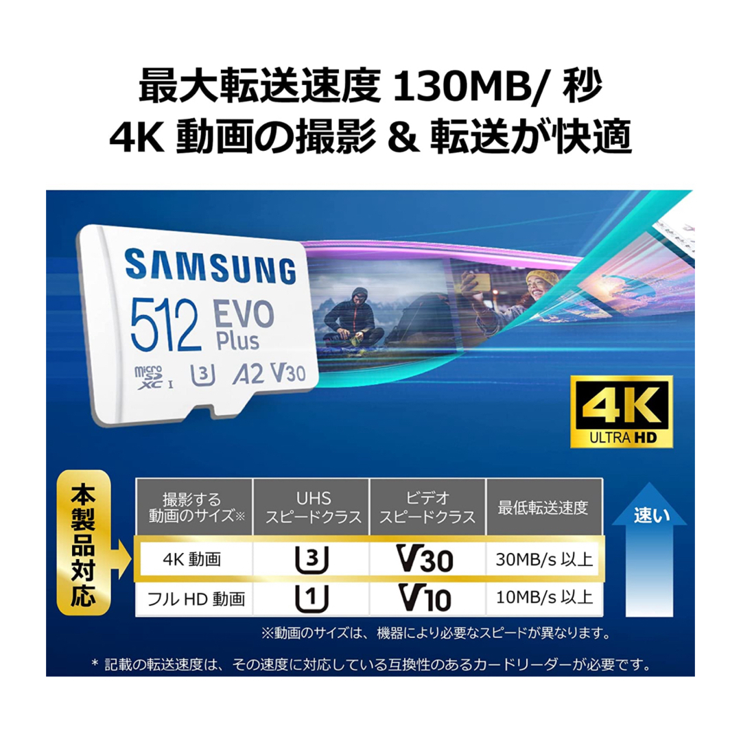 SAMSUNG(サムスン)のSamsung microSD 256GB EVO Plus microSDXC スマホ/家電/カメラのPC/タブレット(PC周辺機器)の商品写真