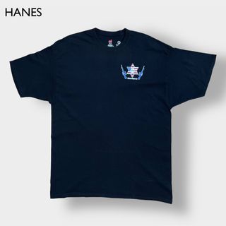 ヘインズ(Hanes)の【HANES】JPFO ワンポイント ロゴ Tシャツ 3XL ビッグサイズ 古着(Tシャツ/カットソー(半袖/袖なし))