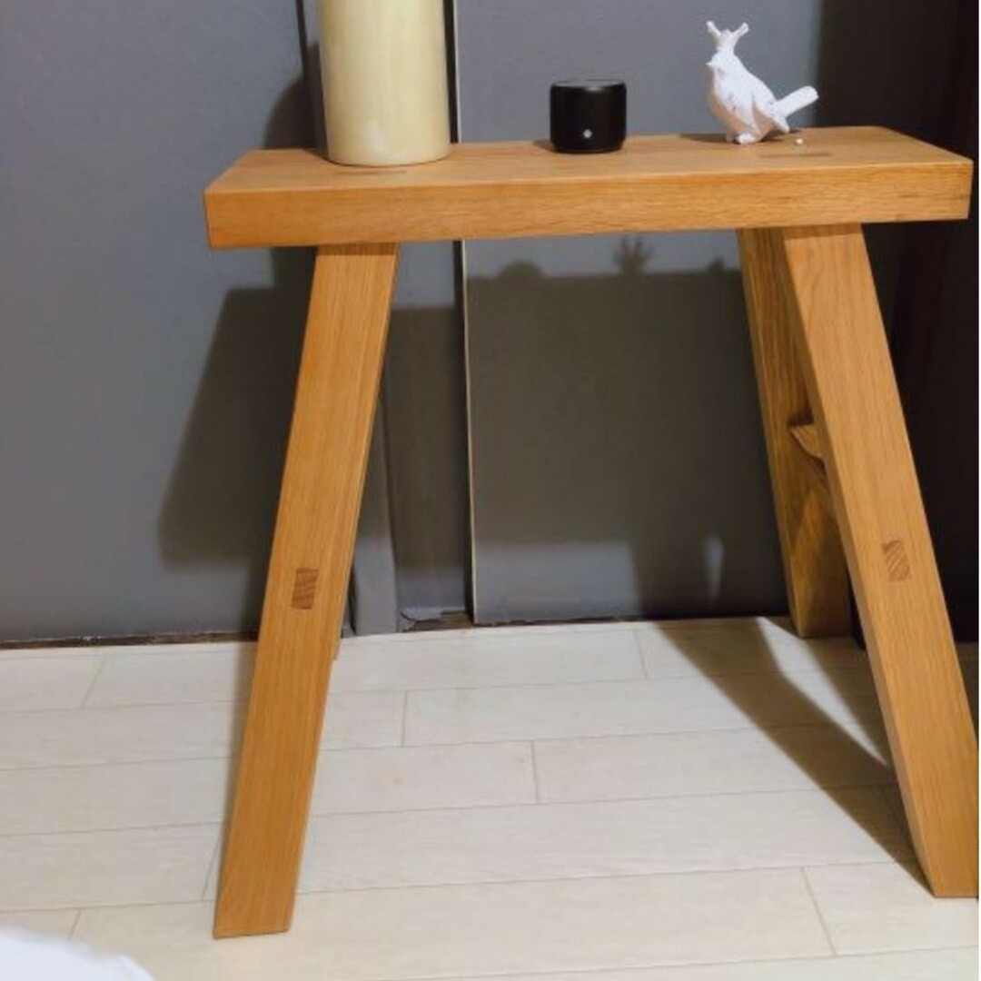 無印良品 オーク材ベンチ小(未使用に近い)-