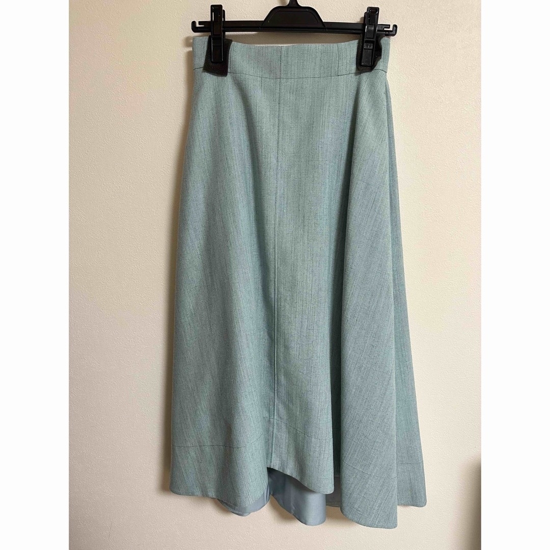 定価8.9万円】エブール ebure メランジビスリネン フレアスカート
