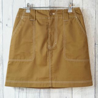 ディッキーズ(Dickies)のDickies ステッチ配色デザインタイトスカート キャメルS(M相当)(ひざ丈スカート)