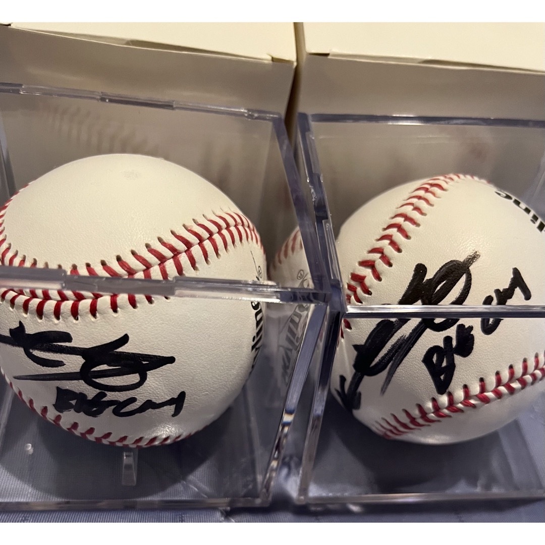 韓国プロ野球選手 サイン入り公式ボール 2個セット 箱入発送の 韓国プロ野球選手 サイン入り公式ボール 2個セット 箱入発送の